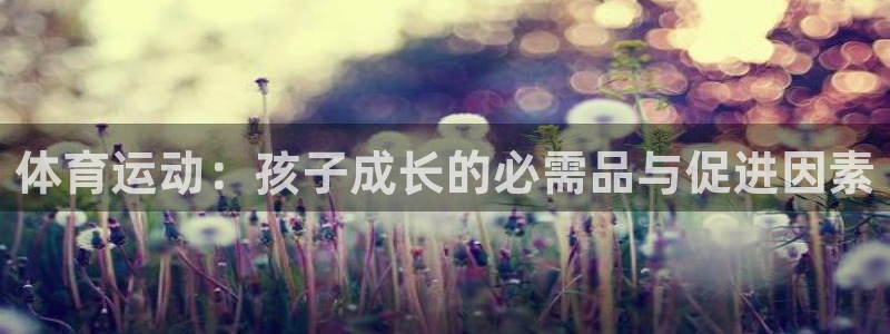 JJB竞技宝官方集团官网：体育运动：孩子成长的必需品与促进因